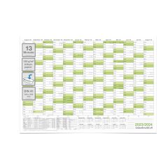 Schülerkalender 2023/2024 Jahresplaner grün Format: 84,0 x 59,0 cm DIN A1 - gefaltet– Schuljahr 2023/24, Schuljahreskalender, Kalender für Schüler und Lehrer, Schulkalender Wandkalender - deutsch