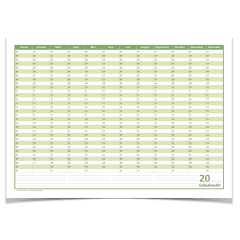 Dauerkalender, Familienkalender, Geburtstagskalender, immerwährender Kalender, DIN A3 , 250 gr. Premium Qualitätspapier, feucht abwischbar, praktisch und schön