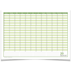 Dauerkalender, Geburtstagskalender, immerwährender Kalender, DIN A2 , 250 gr. Premium Qualitätspapier, feucht abwischbar, praktisch und schön