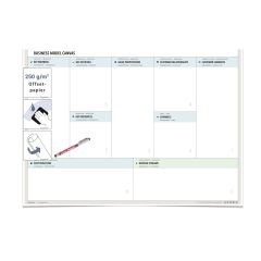 Gigatime Businessplan model Canvas Strategie- und Innovation mit Stift 140 x 100 cm feucht abwischbar
