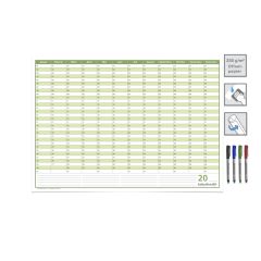 Dauerkalender, Familienkalender, Geburtstagskalender, immerwährender Kalender, DIN A3, 250 gr. Premium Qualitätspapier, feucht abwischbar, mit 4 Markern