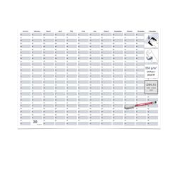 Gigatime Dauerkalender,  groß, DINA1 84,0 x 59,4 cm, 250 gr. Premium Qualitätspapier, feucht abwischbar, praktisch und schön mit Marker