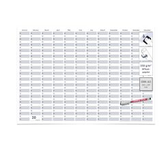 Dauerkalender / Geburtstagskalender Format DIN A3 42,0 x 29,7 cm mit Marker dauerhaft wiederverwendbar, Jahresplaner abwischbar - Englisch