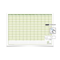 Mega Dauerkalender, super groß, DIN B1 , 250 gr. Premium Qualitätspapier, feucht abwischbar mit 1 Faber-Castell non-permanent Marker