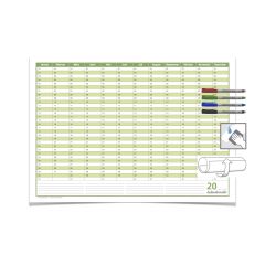 Mega Dauerkalender, super groß, DIN B1 , 250 gr. Premium Qualitätspapier, feucht abwischbar mit 4 Faber-Castell non-permanent Markern