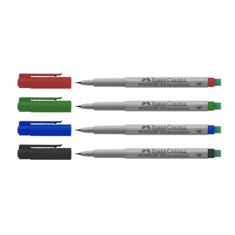 Faber-Castell  - Marker Multimark 1524 S 4-er non-permanent,