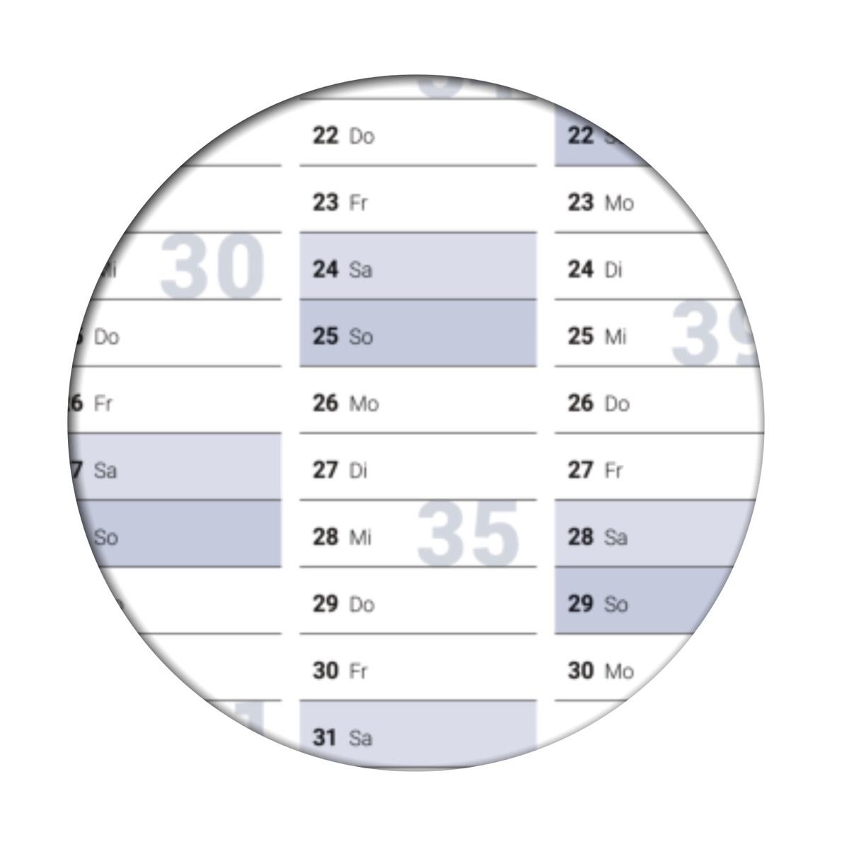 Abwischbarer XXXL Jahresplaner Wandkalender 2024. Wandplaner gerollt 