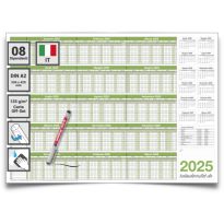 Kalenderoutlet Pianificatore del Personale per 8 Dipendenti 2025 DIN A2, Riutilizzabile con 1 Pennarello Non Permanente