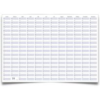 DIN A0 XXL Dauerkalender Projektplaner Geburtstagskalender 118,9 x 84,1 cm mit Marker – dauerhafter, wiederverwendbarer Jahresplaner groß &amp; abwischbar, deutsche Sprache - von Gigatime