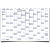 Calendario murale annuale 2026 cancellabile ad acqua 140x100 cm – planner da parete professionale formato XXL DIN B0 con 4 pennarelli non permanenti e spugna – in italiano – Gigatime