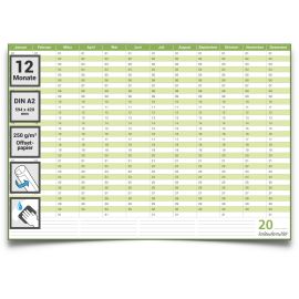 Kalenderoutlet® DIN A0 Calendrier mural/planificateur annuel vert