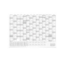 Wandkalender 2023 mit 14 Monaten Übersicht Jahresplaner grau Format: 84,0x59,0cm DIN A1– Wandplaner, Jahreskalender, Poster Plakat - deutsch
