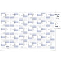GIGATIME 1 Calendario da parete 2023, 12 mesi, blu-grigio, dimensioni: 59,4 x 42,0 cm, DIN A2, - arrotolato - Calendario da parete, calendario italiano - calendario annuale 