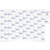 GIGATIME 5 Calendario da parete 2023, 12 mesi, blu-grigio, dimensioni: 59,4 x 42,0 cm, DIN A2, - arrotolato - Calendario da parete, calendario italiano - calendario annuale 