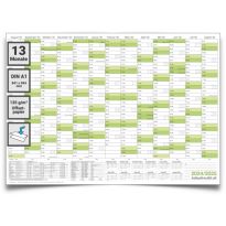 Schülerkalender 2024/2025 Jahresplaner grün Format: 84,0 x 59,0 cm DIN A1 - gefaltet– Schuljahr 2024/25, Schuljahreskalender, Kalender für Schüler und Lehrer, Schulkalender Wandkalender - deutsch