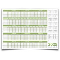Kalenderoutlet DIN A2 Planificateur de personnel 2025/26, planificateur de vacances 2025 Le planificateur est effaçable avec un chiffon humide 59,4x42,0 cm pour jusqu'à 8 employés livré roulé avec 4 marqueurs non-permanents