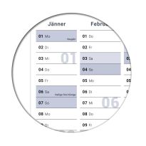 5 Österreichische Gigatime Wandkalender Jahresplaner 2024 Format: DIN B0 140,0 x 100,0 cm blaugrau feucht abwischbar mit 5 x 4 non-permanent Markern - Schwamm