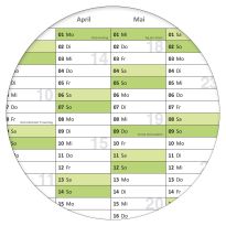 Wandkalender 2024 Jahresplaner Format: 59,4 x 42,0cm – DIN A2 - GEFALTET – Wandplaner, Jahreskalender, Kalender, Poster Plakat - deutsch