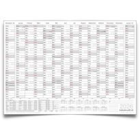 XXL Wandkalender 2026 mit 14 Monaten Übersicht Jahresplaner grau Format: 140x100cm DIN B0 GEROLLT – Wandplaner, Jahreskalender, Poster Plakat - deutsch