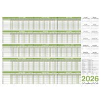 Personalplaner 2026 DIN A2 – Urlaubsplaner, Jahresplaner, Wandkalender für bis zu 8 Mitarbeiter – folienkaschiert, feucht abwischbar, beschreibbar – 59,4 x 42,0 cm – gerollt geliefert – Kalenderoutlet