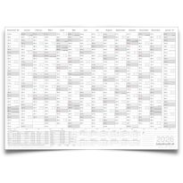 Wandkalender 2026 mit 14 Monaten Übersicht Jahresplaner grau Format: 59,4x42,0cm – DIN A2 – Wandplaner, Jahreskalender, Poster Plakat - deutsch