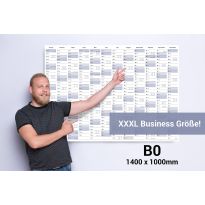 Abwischbarer XXXL Jahresplaner Wandkalender 2024. Wandplaner gerollt 140x100cm gross DIN B0 inklusive 1 Marker. Jahreskalender 2024, Kalender - deutsche Sprache - von Gigatime