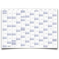 Gigatime Abwischbarer XXL Jahresplaner Wandkalender 2027. Wandplaner gerollt 140x100cm gross DIN B0 inklusive 1 Marker. Jahreskalender 2027, Kalender - deutsche Sprache - von Gigatime