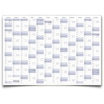 Gigatime 1x Din A0 Calendario da Parete 2026 – Organizzatore Annuale Grande Formato 118,8 x 84,0 cm, Materiale 135g/m², Piegato – Calendario in Italiano