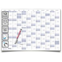 Gigatime Abwischbarer XXL Jahresplaner Wandkalender 2026. Wandplaner gerollt 140x100cm gross DIN B0 inklusive 1 Marker. Jahreskalender 2026, Kalender - deutsche Sprache - von Gigatime