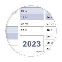 XXL Jahresplaner Wandkalender 2023 Österreich, DIN B1 1000 x 700 mm Kalender 2023 mit österreichischen Ferien und Feiertagen von Gigatime - Österreich -