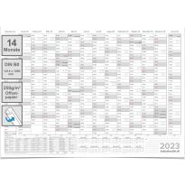 XXL Wandkalender 2023 mit 14 Monaten Übersicht Jahresplaner grau Format: 140x100cm DIN B0 GEROLLT – Wandplaner, Jahreskalender, Poster Plakat - deutsch
