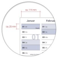 2025 DE Abwischbare Jahreskalender - Wandkalender - 2025
