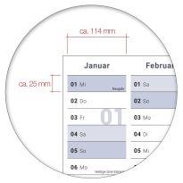 Abwischbarer XXL Jahresplaner Wandkalender 2025. Wandplaner gerollt 140x100cm gross DIN B0 inklusive 4er Stifte-Set, Schwamm. Jahreskalender 2025, Kalender - deutsche Sprache - von Gigatime