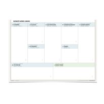 Gigatime Businessplan model Canvas Strategie- und Innovation mit Stift 140 x 100 cm feucht abwischbar