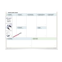 Gigatime Businessplan model Canvas Strategie- und Innovation mit Stift 140 x 100 cm feucht abwischbar