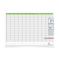 Abwischbarer Dauerkalender Geburtstagskalender immerwährender ewiger Kalender Jahresplaner (100x70cm - DIN B1) inkl. 1 Marker - GEROLLT –viersprachig