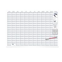 Dauerkalender / Geburtstagskalender Format DIN A3 42,0 x 29,7 cm mit Marker dauerhaft wiederverwendbar, Jahresplaner abwischbar - Englisch