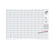 Dauerkalender / Geburtstagskalender Format DIN B0 140,0 x 100,0 cm mit Marker dauerhaft wiederverwendbar, Jahresplaner abwischbar - Englisch