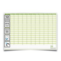 XXL Dauerkalender, super groß, DIN B0 140 x 100 cm, 250 gr. Premium Qualitätspapier, feucht abwischbar