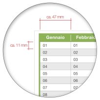 calendario permanente A2 59,4 x 42,0 cm lavabile, arrotolato - italiano