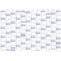 Abwischbarer XL Jahresplaner Wandkalender 2024. Wandplaner gerollt 118,8 x 84,0 cm gross DIN A0 inklusive 1 Marker. Jahreskalender 2024, Kalender - deutsche Sprache - von Gigatime