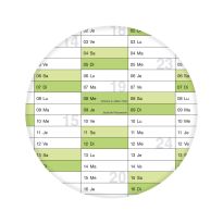 Calendrier mural/planificateur annuel vert XL 2024 grand format A0 118,8 x 84,0 cm matériau 135g/m2 impression de qualité plié calendrier annuel, calendrier - français