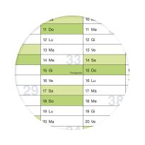 5 x Calendario da parete/organizzatore annuale XL 2024 grande formato A0 118,8 x 84,0 cm materiale 135g/m2 piegata - italiano