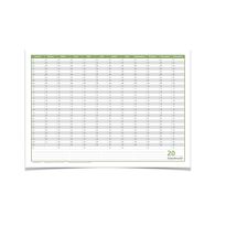 Calendrier permanent, calendrier familial, calendrier d'anniversaire, calendrier perpétuel, DIN A3  42,0 x 29,7 cm, 250 gr. papier de qualité premium, effaçable au chiffon humide, pratique et beau