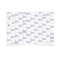Gigatime Wandkalender Jahresplaner 2024 Format: DIN B1 100,0 x 70,0 cm blaugrau premium Qualität - deutsch