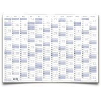 Gigatime Abwischbarer XXL Jahresplaner Wandkalender 2026. Wandplaner gerollt 118x84cm gross DIN A0 inklusive 4er Stifte-Set, Schwamm. Jahreskalender 2026, Kalender - deutsche Sprache - von Gigatime