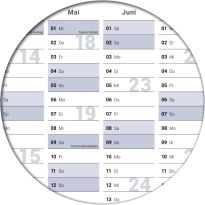 Abwischbarer XL Jahresplaner Wandkalender 2024. Wandplaner gerollt 118,8 x 84,0 cm gross DIN A0 inklusive 4 Marker. Jahreskalender 2024, Kalender - deutsche Sprache - von Gigatime