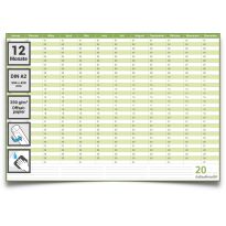 Dauerkalender, Geburtstagskalender, immerwährender Kalender, DIN A2 , 250 gr. Premium Qualitätspapier, feucht abwischbar, praktisch und schön