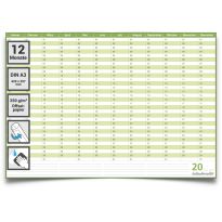 Dauerkalender, Familienkalender, Geburtstagskalender, immerwährender Kalender, DIN A3 , 250 gr. Premium Qualitätspapier, feucht abwischbar, praktisch und schön