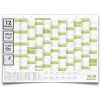 Wandkalender 2025 Jahresplaner Format: 84,0 x 59,0cm DIN A1 - GEFALTET – Wandplaner, Jahreskalender, Kalender, Poster Plakat - deutsch